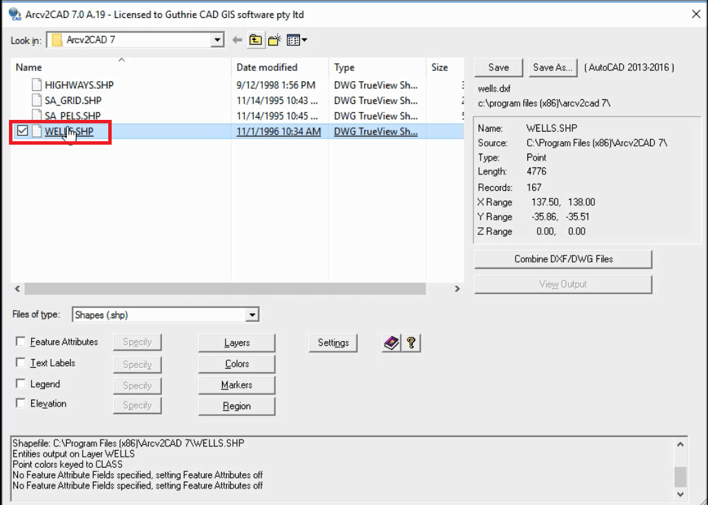 Convert Shapefile attributes to DWG/ DXF Annotation