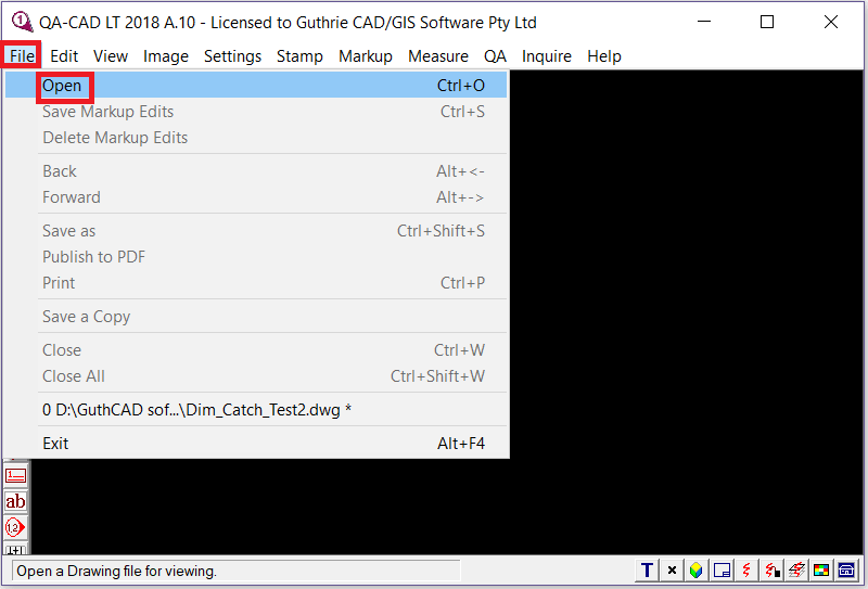 AutoCAD to PDF Converter -file selection