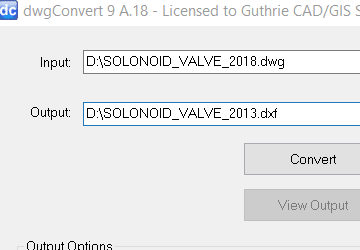 AutoCAD version format conversion